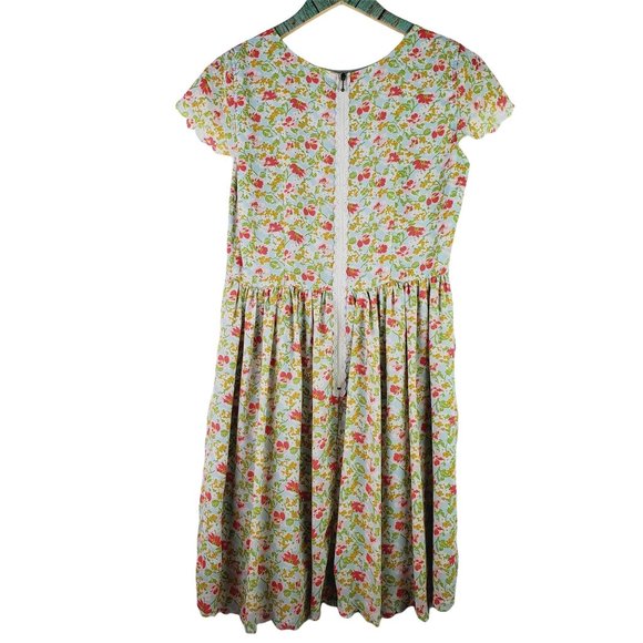 Matilda Jane Hello Lovely Poppy Field Scallop Pocket Flower Dress Sz 6 - Picture 3 of 13